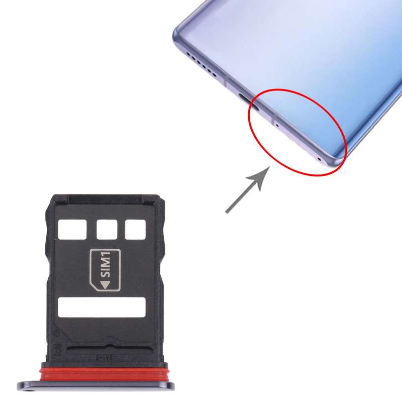 SIM Card Tray + NM Card Tray for Huawei Mate 40E 5G (Black)