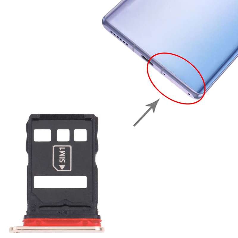 SIM Card Tray + NM Card Tray for Huawei Mate 40E 5G (Black)