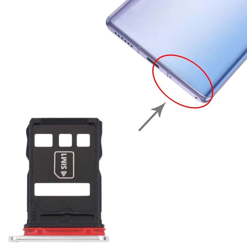 SIM Card Tray + NM Card Tray for Huawei Mate 40E 5G (Black)