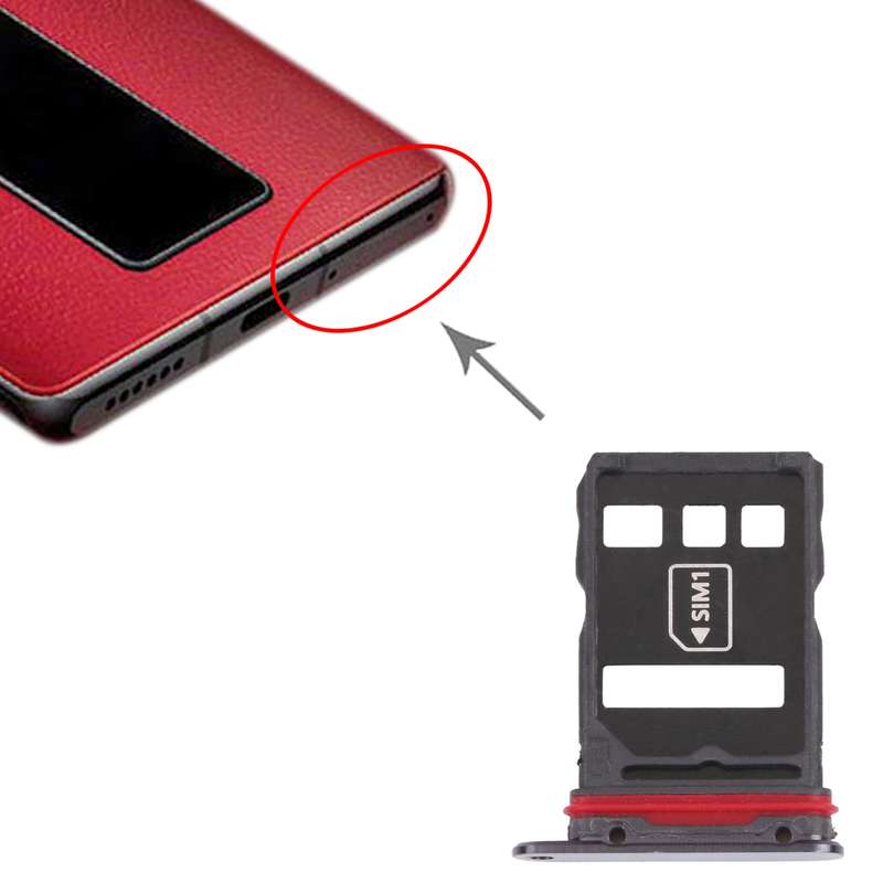 SIM Card Tray + NM Card Tray for Huawei Mate 30 RS Porsche Design (Black)