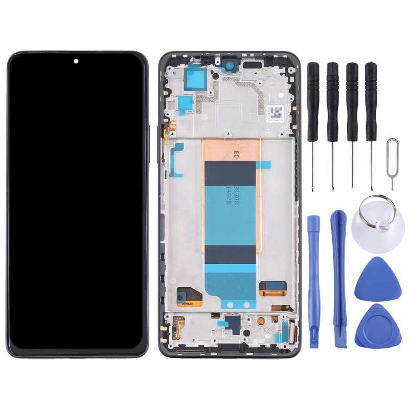 Original LCD Screen for Xiaomi Redmi K40S Digitizer Full Assembly with Frame(Black)