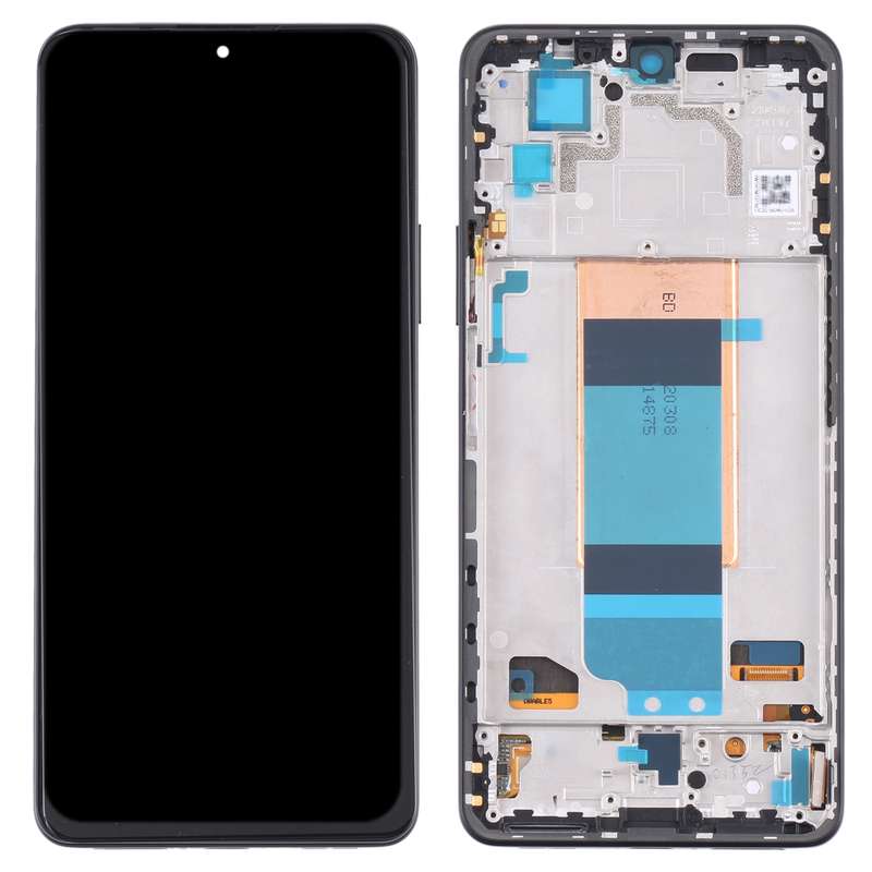 Original LCD Screen for Xiaomi Redmi K40S Digitizer Full Assembly with Frame(Black)