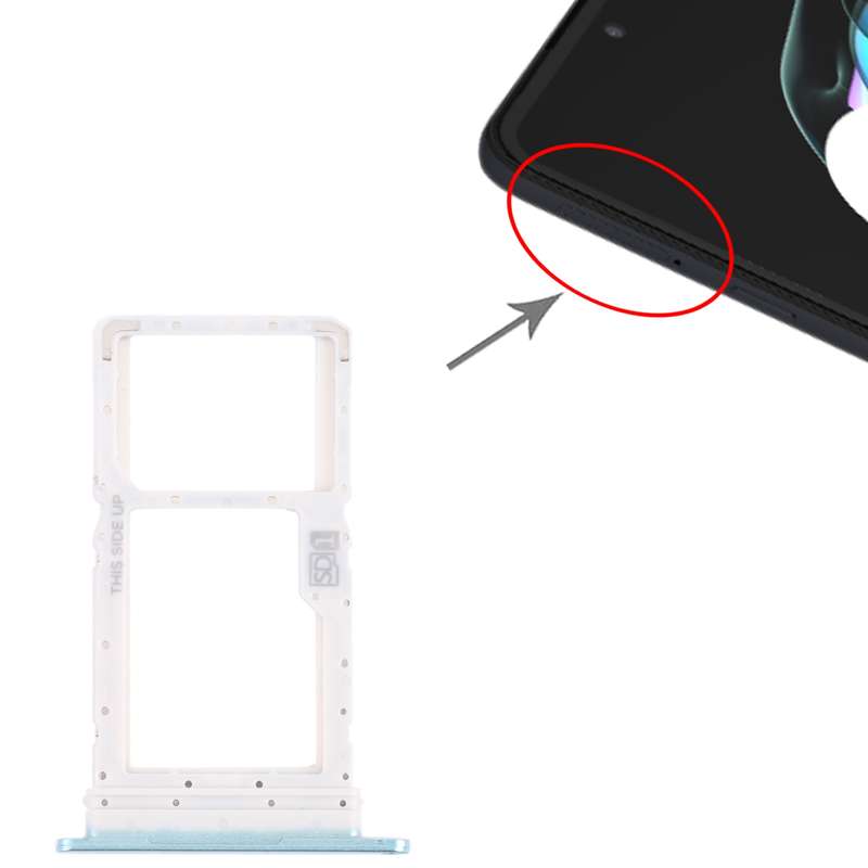 SIM Card Tray + Micro SD Card Tray for Motorola Edge 20 Lite (Black)