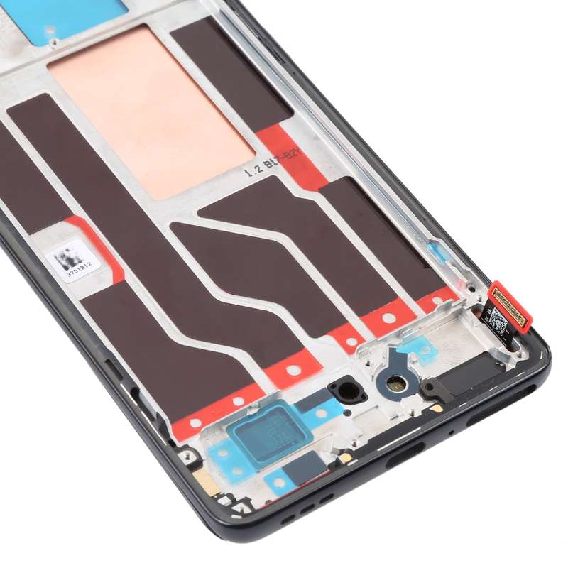 Original LCD Screen For OPPO Reno5 Pro 5G Digitizer Full Assembly with Frame (Black)