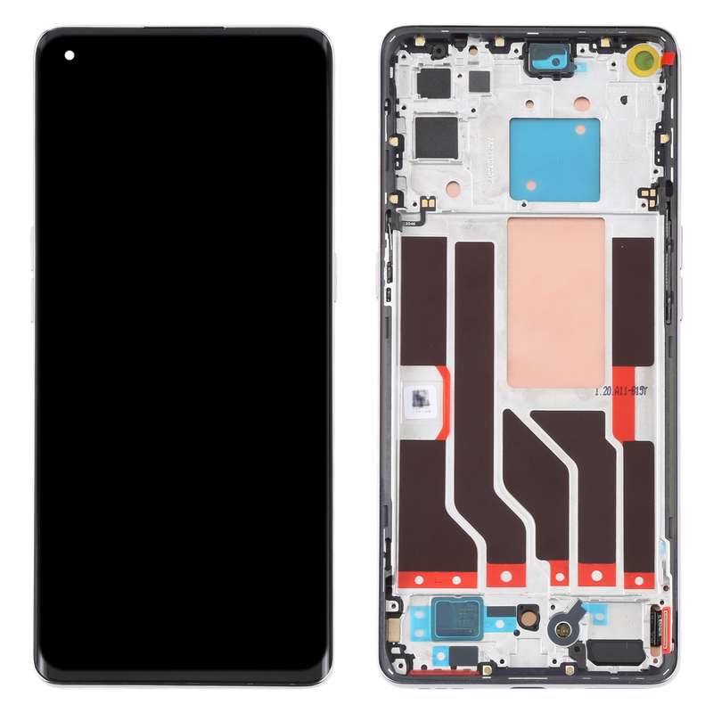 Original LCD Screen For OPPO Reno5 Pro 5G Digitizer Full Assembly with Frame (Black)