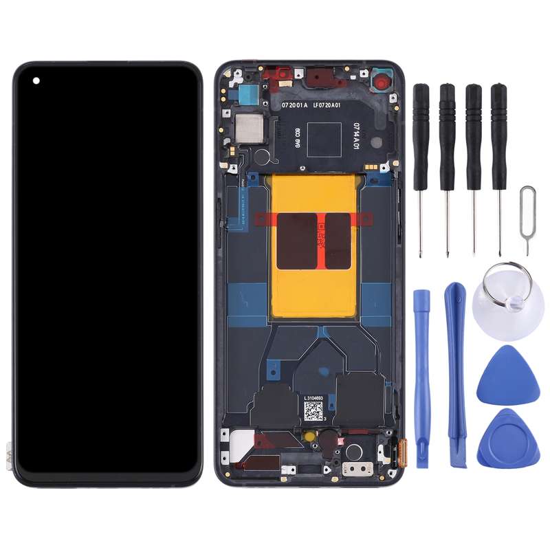Original LCD Screen For OPPO Reno6 5G PEQM00 CPH2251 Digitizer Full Assembly with Frame (Black)