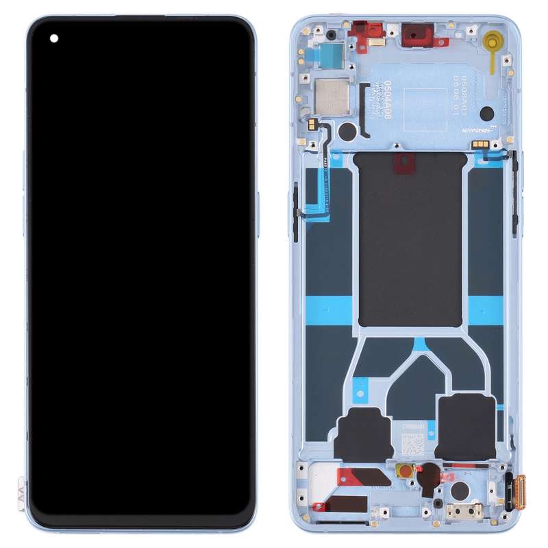 Original LCD Screen For OPPO Reno6 5G PEQM00 CPH2251 Digitizer Full Assembly with Frame (Black)