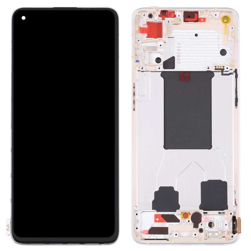 Original LCD Screen For OPPO Reno7 5G China PFJM10 Digitizer Full Assembly with Frame (Black)