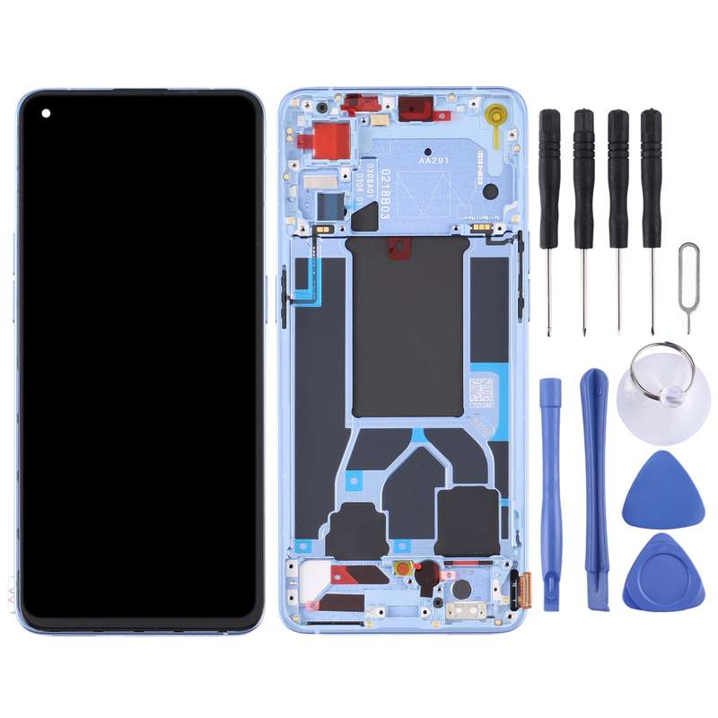 Original LCD Screen For OPPO Reno7 5G China PFJM10 Digitizer Full Assembly with Frame (Black)