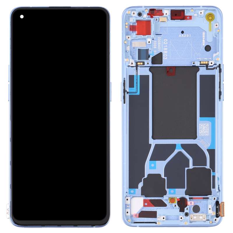Original LCD Screen For OPPO Reno7 5G China PFJM10 Digitizer Full Assembly with Frame (Black)