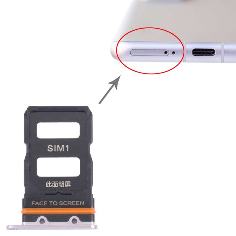 SIM Card Tray + SIM Card Tray for Xiaomi 12/12X(Black)