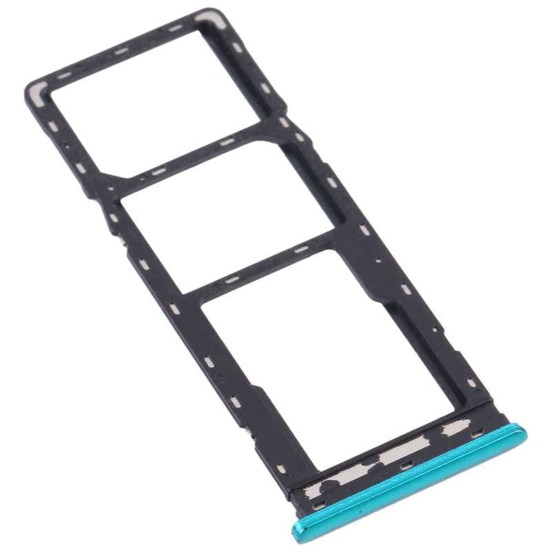 For Tecno Pova Neo SIM Card Tray + SIM Card Tray + Micro SD Card Tray (Black)