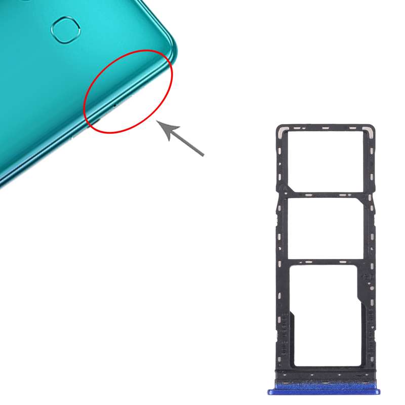 For Infinix Hot 10 X682B X682C SIM Card Tray + SIM Card Tray + Micro SD Card Tray (Green)