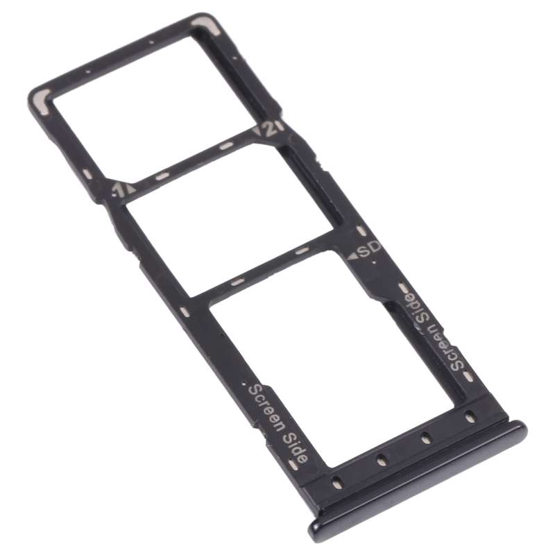 For Infinix Zero 8i X687B SIM Card Tray + SIM Card Tray + Micro SD Card Tray (Black)