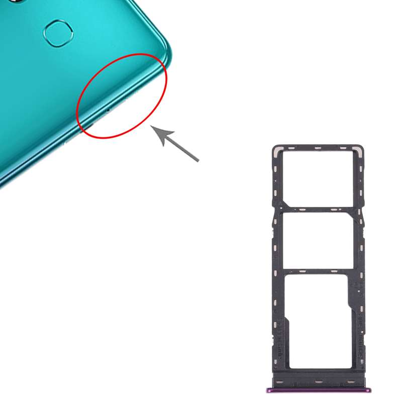 For Xiaomi Redmi 12C SIM Card Tray + SIM Card Tray + Micro SD Card Tray (Blue)