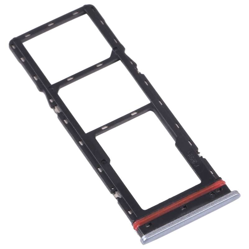For Tecno Camon 17P CG7 SIM Card Tray + SIM Card Tray + Micro SD Card Tray (Black)