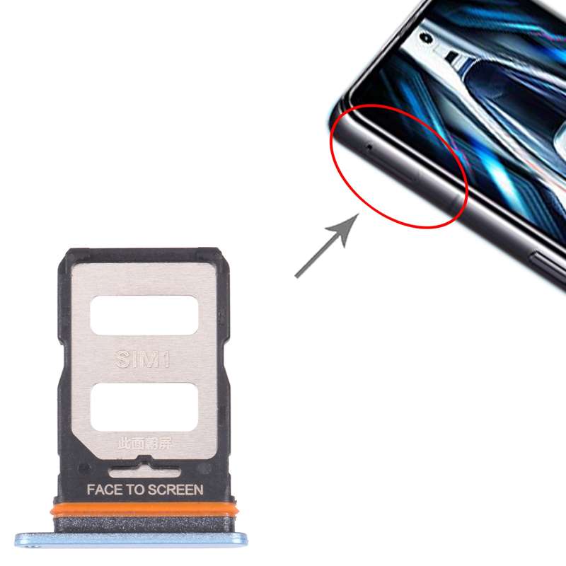 SIM Card Tray + SIM Card Tray for Xiaomi Redmi K50 Gaming(Black)