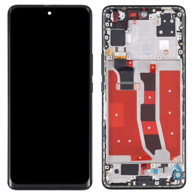Original OLED LCD Screen for Huawei Nova 8 5G Digitizer Full Assembly with Frame(Black)