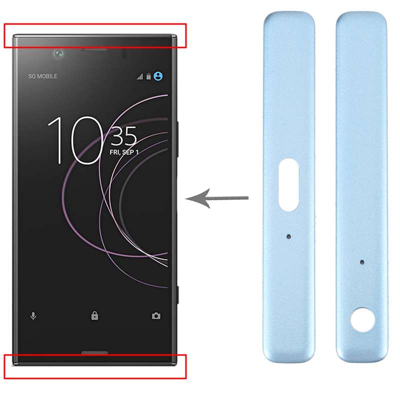 1 Pair Side Part Sidebar For Sony Xperia XZ1 Compact (Black)