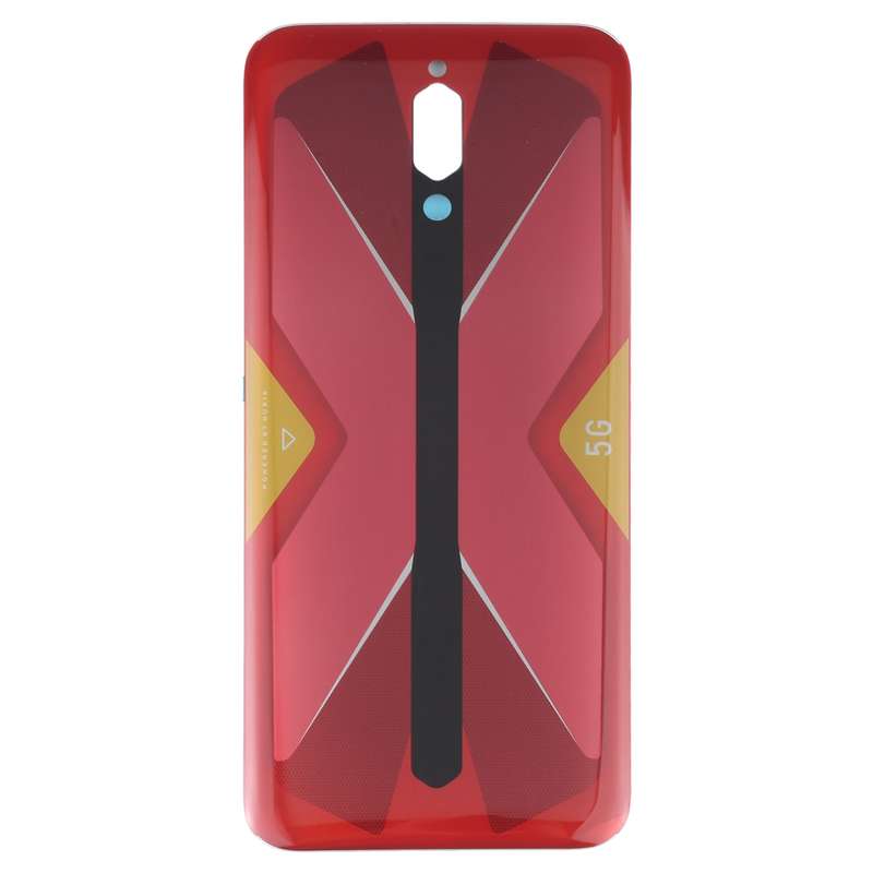 Battery Glass Back Cover for ZTE Nubia Red Magic 5G NX659J(Red)