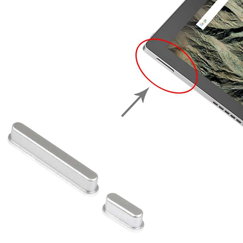 For Google Pixel C Original Power Button and Volume Control Button(Silver)