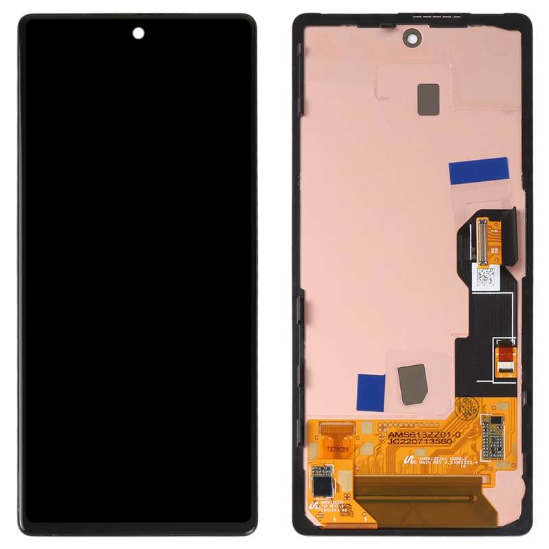Original LCD Screen For Google Pixel 6A GX7AS GB62Z G1AZG Digitizer Full Assembly with Frame (Black)