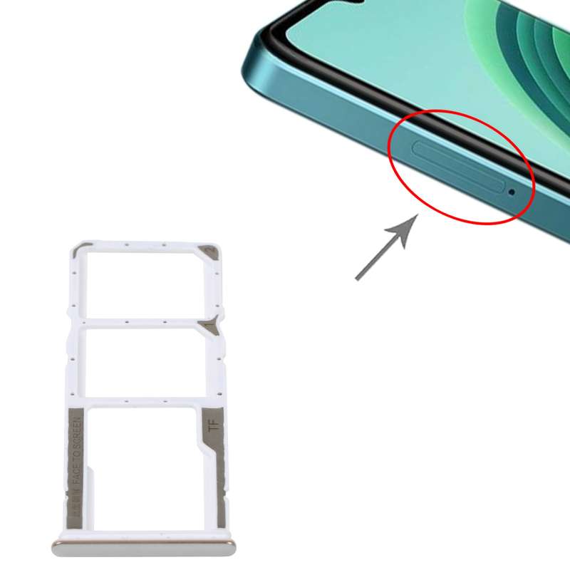 SIM Card Tray + SIM Card Tray + Micro SD Card Tray For Xiaomi Redmi Note 11E (Black)