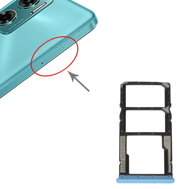 SIM Card Tray + SIM Card Tray + Micro SD Card Tray For Xiaomi Redmi 10 5G (Black)