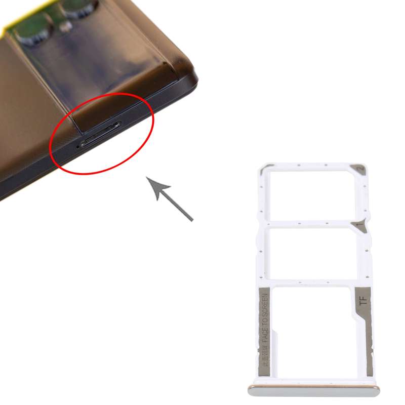 SIM Card Tray + SIM Card Tray + Micro SD Card Tray For Xiaomi Poco M4 5G/Poco M4 5G India/Redmi Note