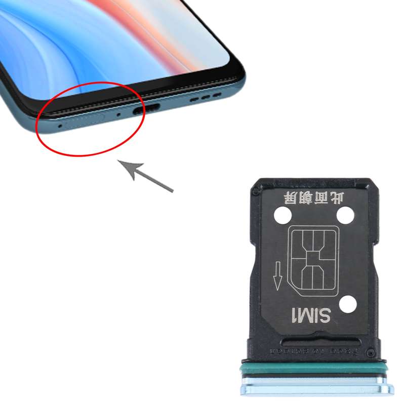 For OPPO Reno4 5G SIM Card Tray + SIM Card Tray (Black)