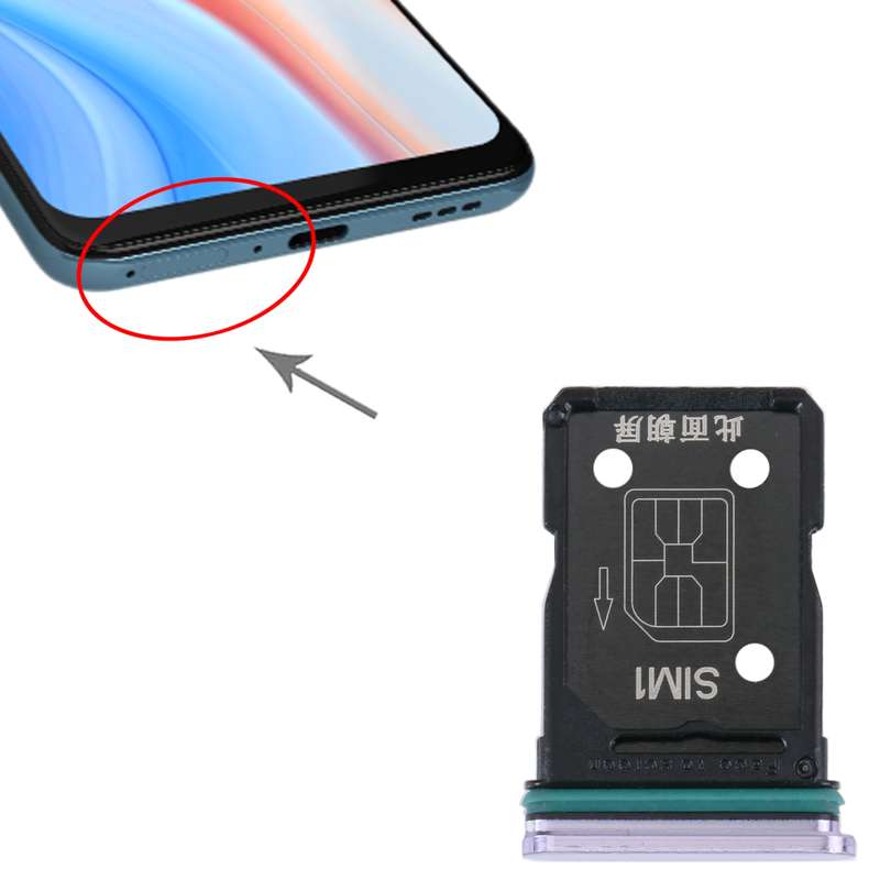 For OPPO Reno4 5G SIM Card Tray + SIM Card Tray (Black)