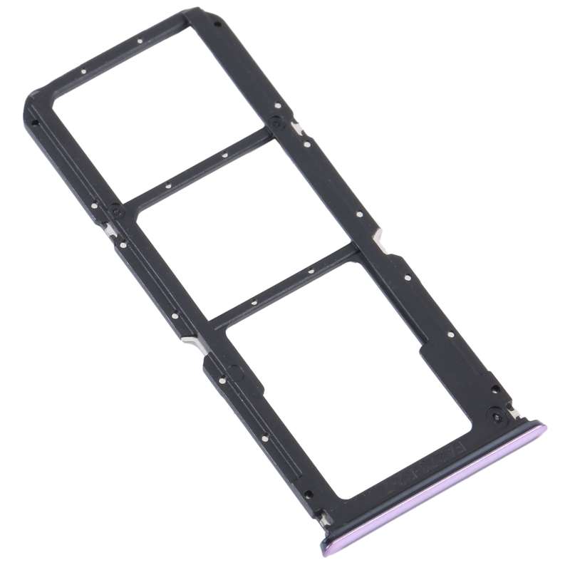 For OPPO Reno5 Lite / Reno5 F / A94 4G SIM Card Tray + SIM Card Tray + Micro SD Card Tray (Black)