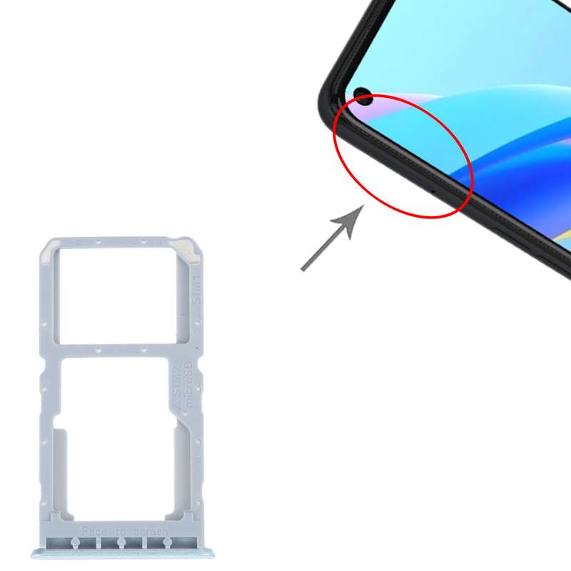 For OPPO A96 4G SIM Card Tray + SIM / Micro SD Card Tray (Black)