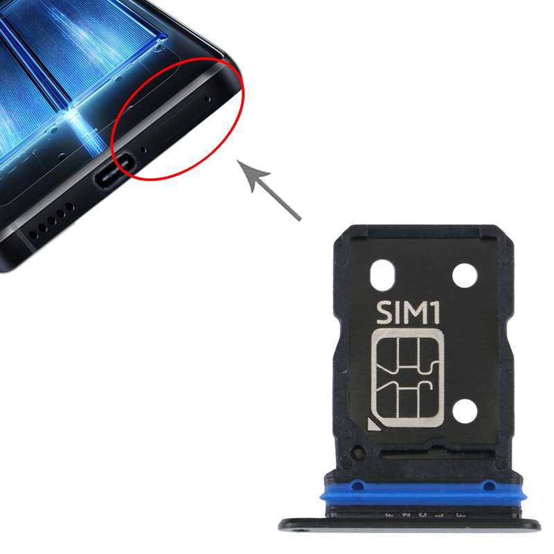 For vivo X80 SIM Card Tray + SIM Card Tray (Black)