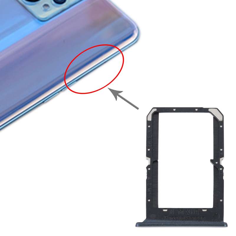 For Realme 9 Pro+ SIM Card Tray + SIM Card Tray (Black)