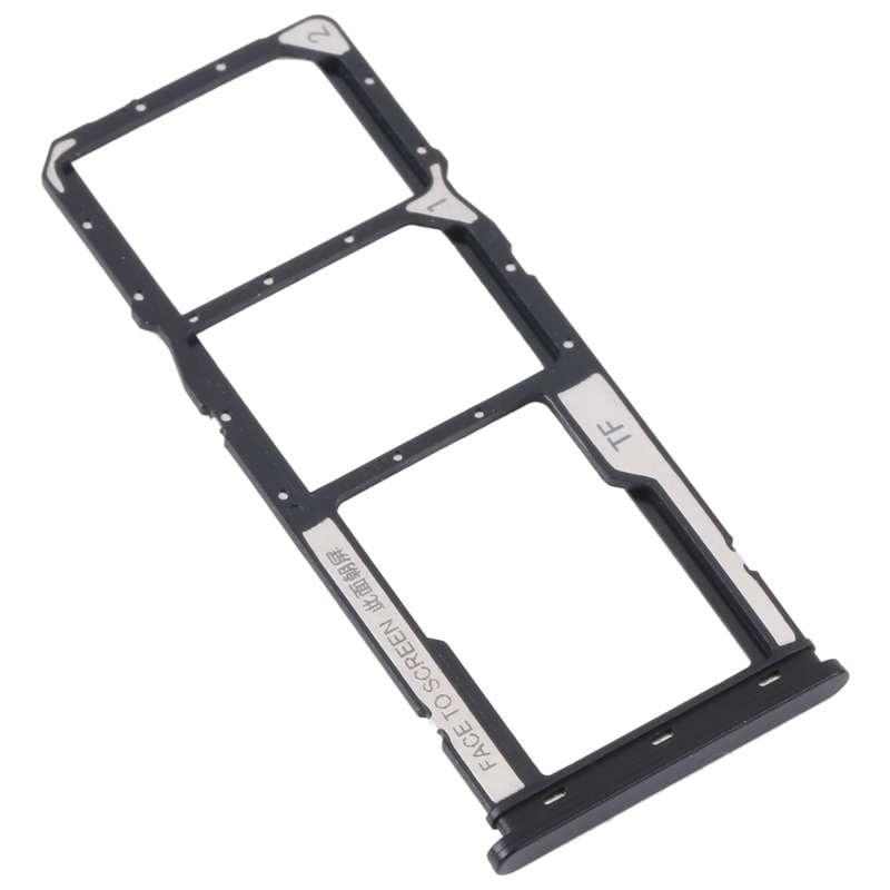 For Xiaomi Redmi A1 2022 / Redmi A1+ SIM Card Tray + SIM Card Tray + Micro SD Card Tray (Black)
