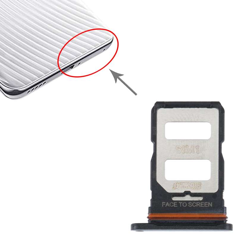 For Xiaomi Civi 2 SIM Card Tray + SIM Card Tray (Black)