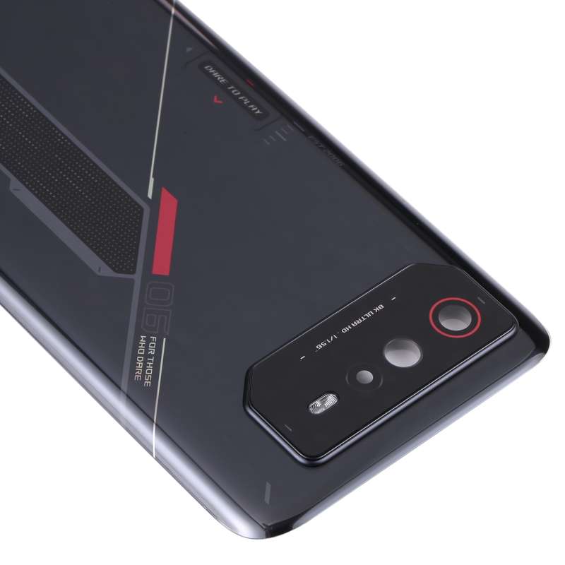 Original Glass Battery Back Cover for Asus ROG Phone 6 AI2201-C AI2201-F(Black)