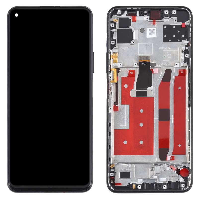 Original LCD Screen For Huawei Nova 7 SE / Honor 30S Digitizer Full Assembly with Frame(Black)