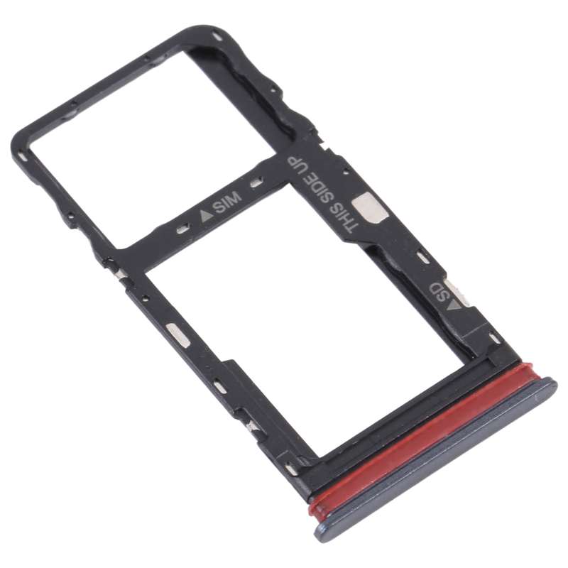 For TCL 30 V 5G Original SIM Card Tray + Micro SD Card Tray(Black)