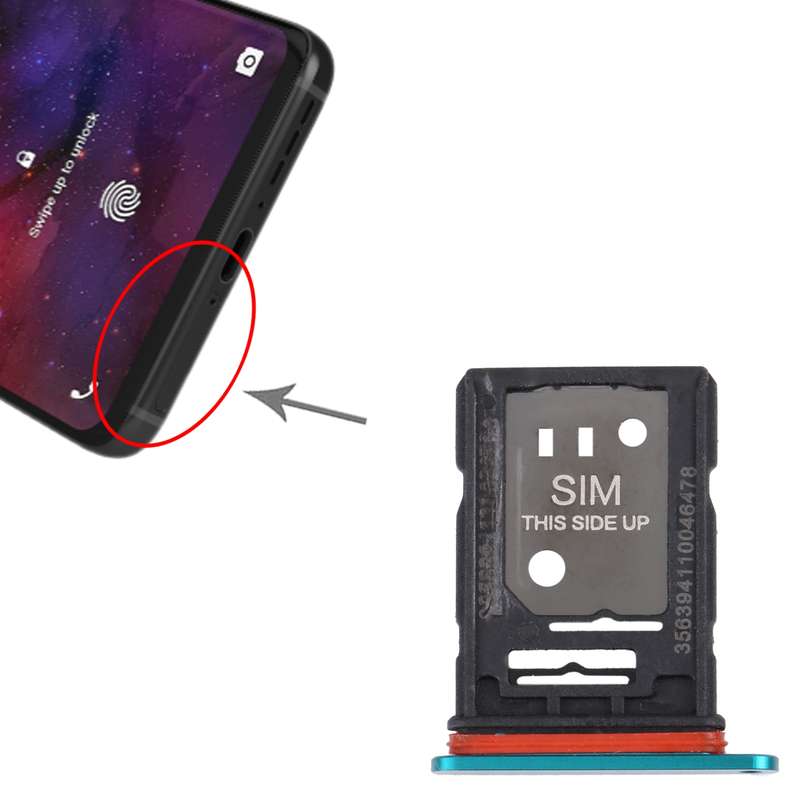 For TCL 10 Pro Original SIM Card Tray + SIM / Micro SD Card Tray(Black)