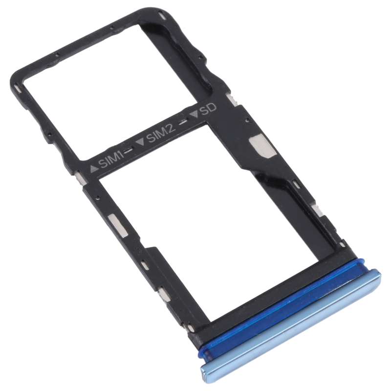 For TCL 30 / 30+ / 30 5G Original SIM Card Tray + Micro SD Card Tray(Black)