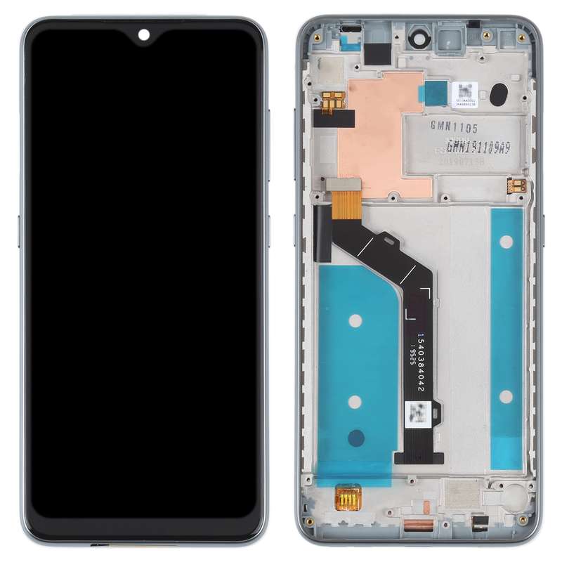 Original LCD Screen For Nokia 7.2 / 6.2 Digitizer Full Assembly with Frame(Black)
