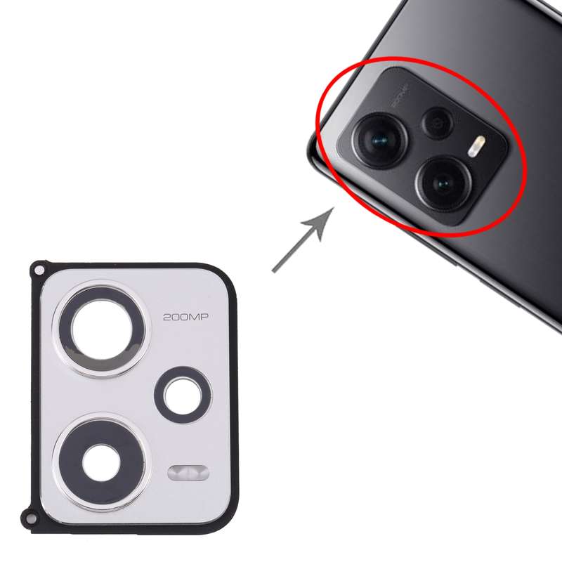 Back Camera Lens Frame for Xiaomi Redmi Note 12 Pro+ (Black)