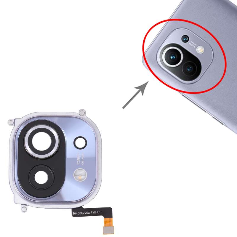 For Xiaomi Mi 11 Back Camera Lens Frame (Black)