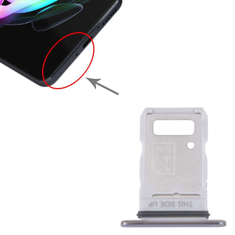 For Motorola Moto One Fusion Plus Original SIM Card Tray + Micro SD Card Tray (White)