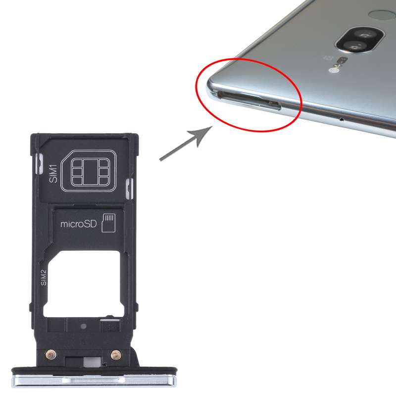 For Sony Xperia XZ2 Premium Original SIM Card Tray + SIM / Micro SD Card Tray (Black)