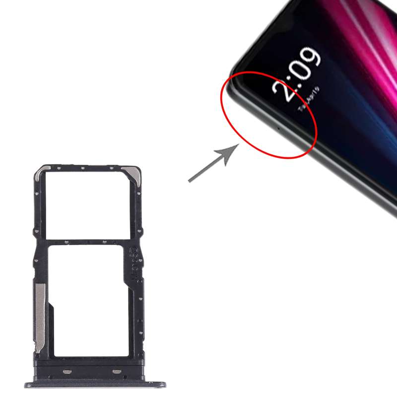 For T-Mobile Revvl 6 Pro 5G SIM Card Tray + Micro SD Card Tray(Grey)
