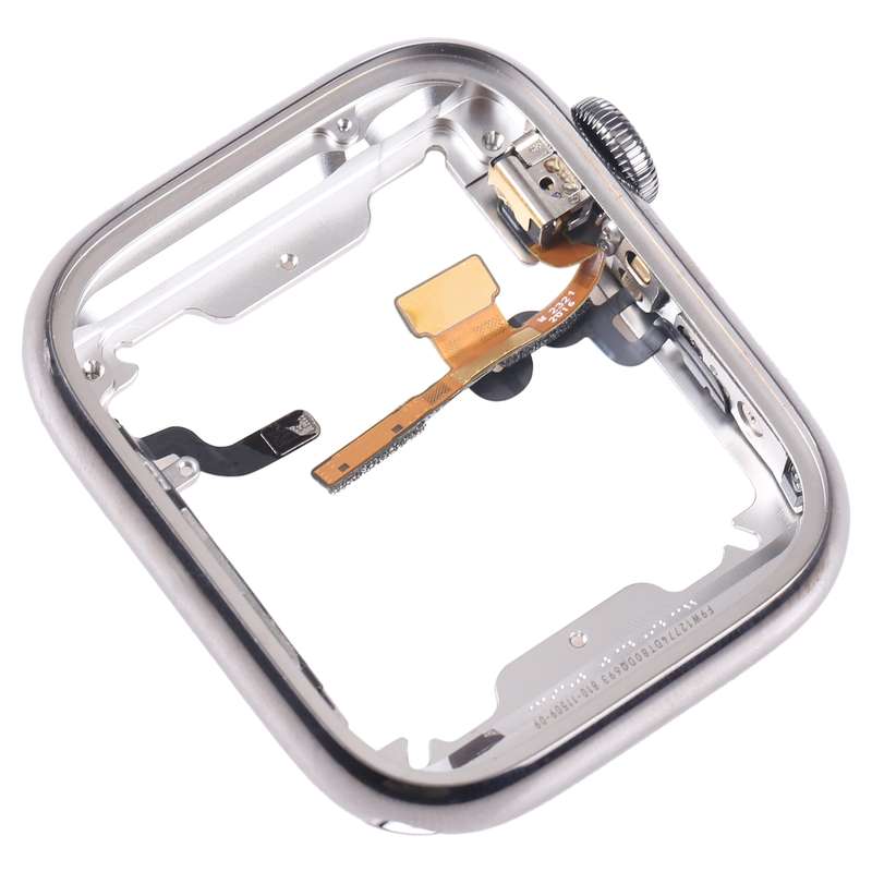 For Apple Watch Series 7 45mm Stainless Steel Middle Frame Bezel Plate with Loudspeaker / Power / Ro