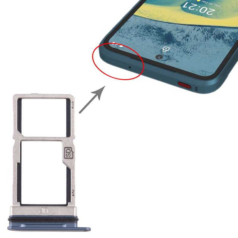For Nokia XR20 Original SIM Card Tray + SIM / Micro SD Card Tray (Black)
